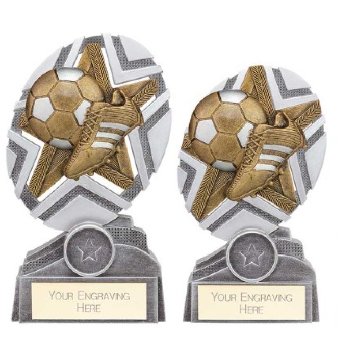 THE STARS FOOTBALL LEGEND RESIN TROPHY - 2 SIZES - 15CM & 17CM
